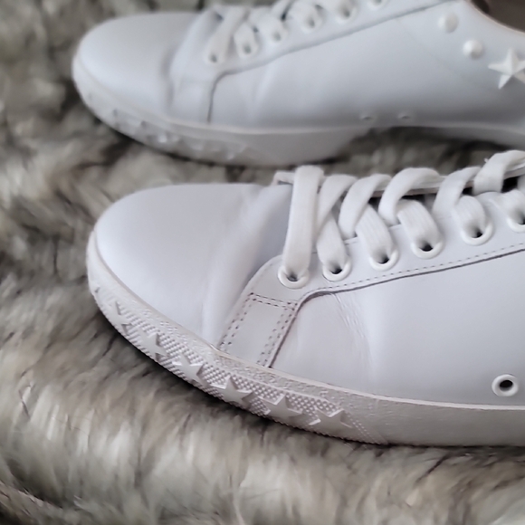 Ash Studded Star White Leather Low-Top Sneakers - Picture 13 of 16